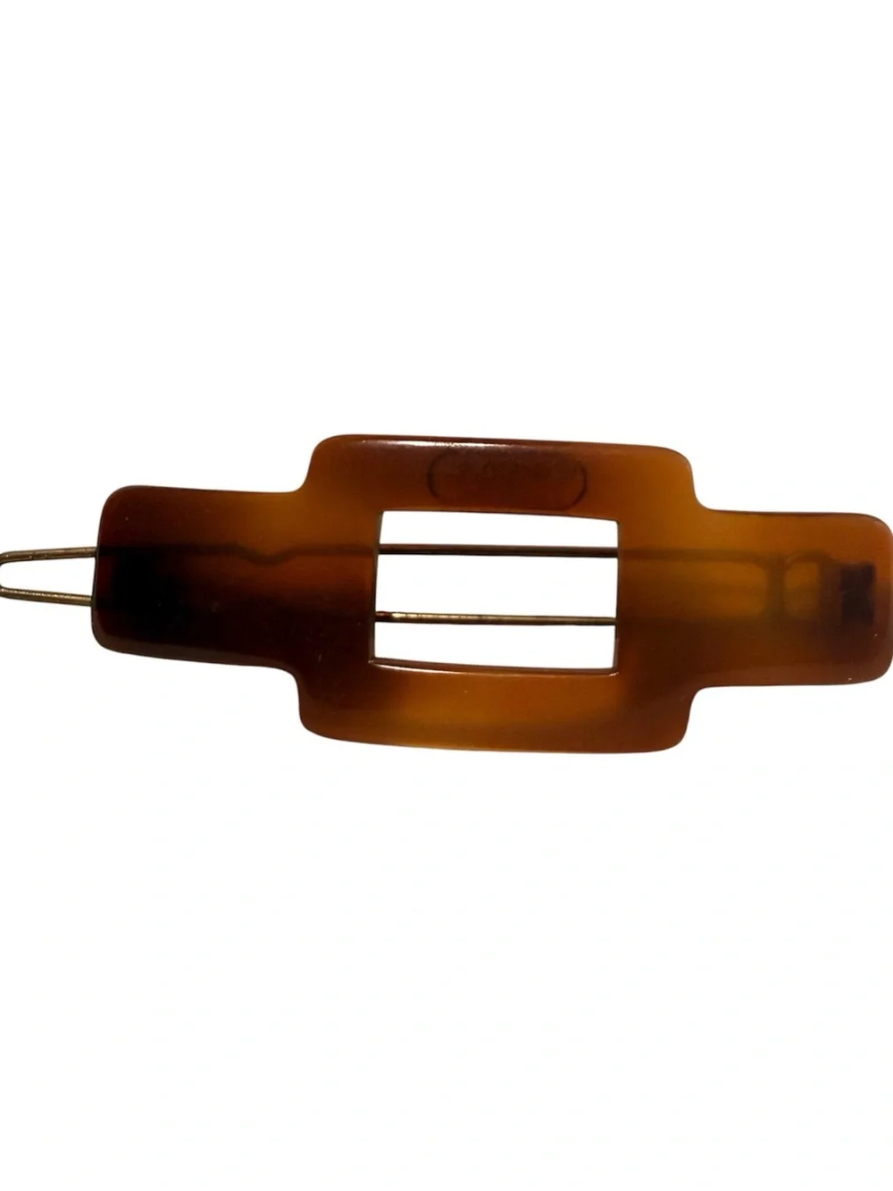 1960’s French Hair Clip Barrette in Tortoiseshell, Mod Hair Clip, 2.5” Long